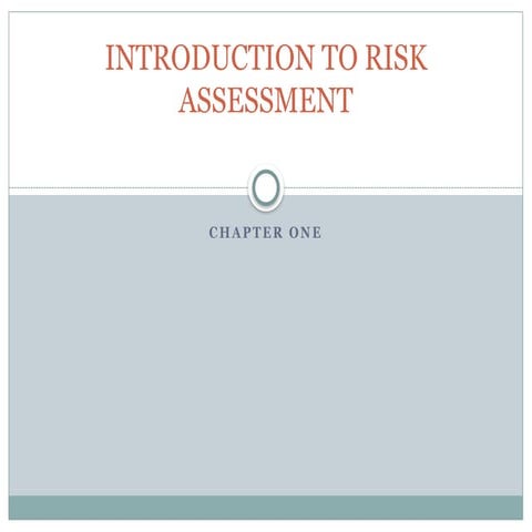 INTRODUCTION TO Framework for Risk Assessment.pptx