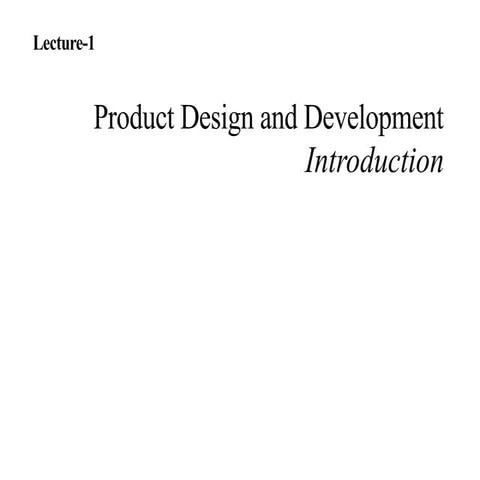 Overview of product design & development | PPTX