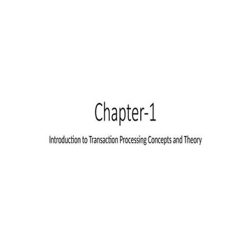 Introduction to transaction processing | PPTX