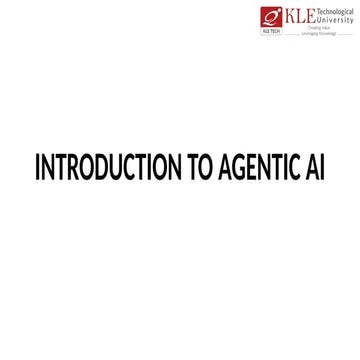 Agentic AI - The New Era of Intelligence | PDF