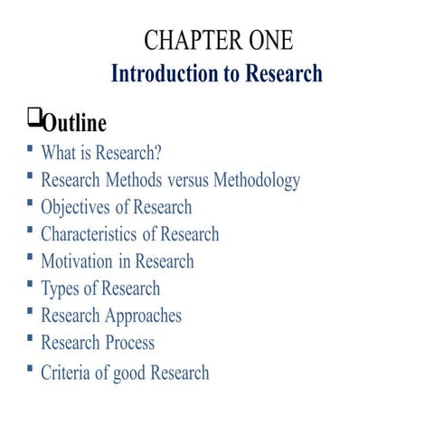 Introduction to research methodology | PPTX