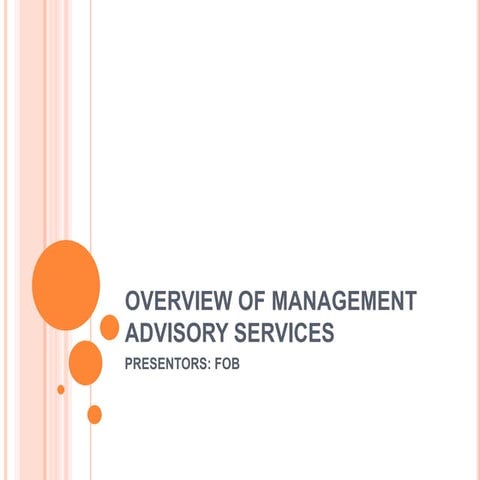 Overview of the Management Consultancy Services