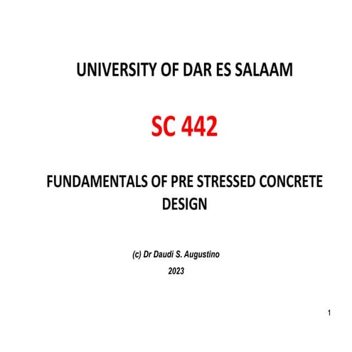 Basic Principles of prestressed concrete