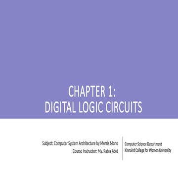 digital logic circuits, logic gates, boolean algebra | PPT