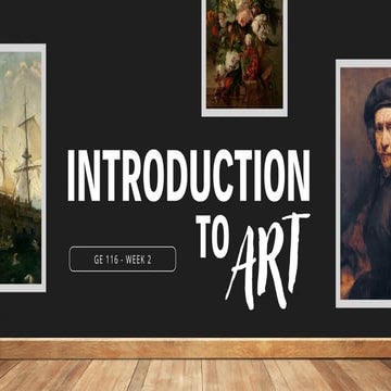 Reading Visual Arts: Understanding Visual Arts | PPTX