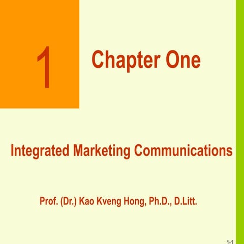 Chapter 1 integrate marketing communication | PPTX