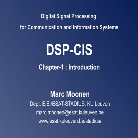 digital signal processing chapter one of sixteen | PPTX