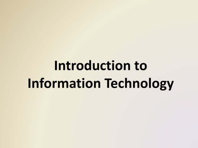 Chapter 1   introduction to computers