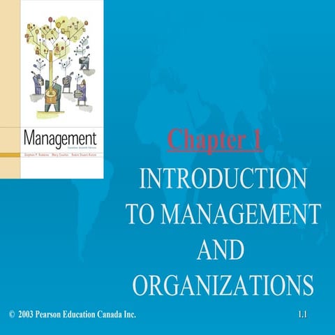 Chapter 1   Introduction To Management And Organizations