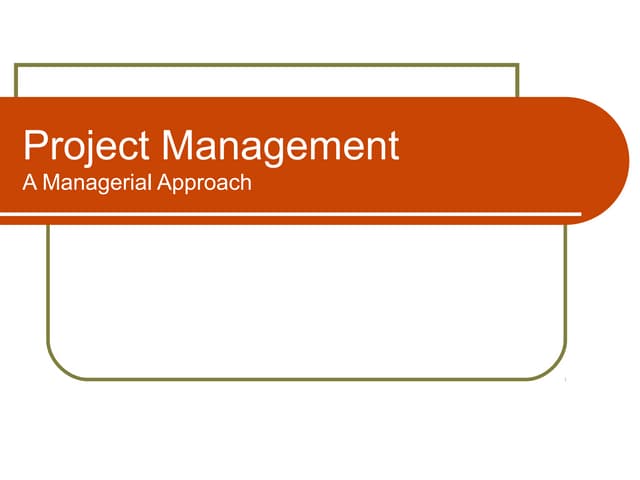 introduction to project management 