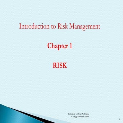 Chapter1  introduction to risk management