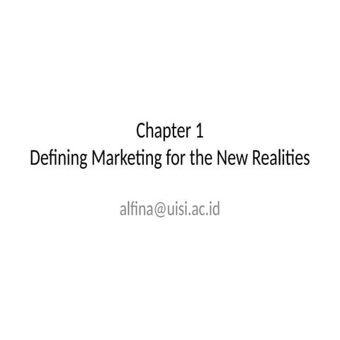 Chapter 1 - Kotler 15th Edition for marketing