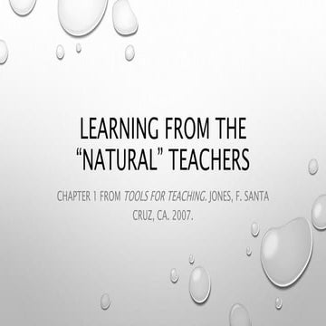 Chapter 1   learning from the natural teachers
