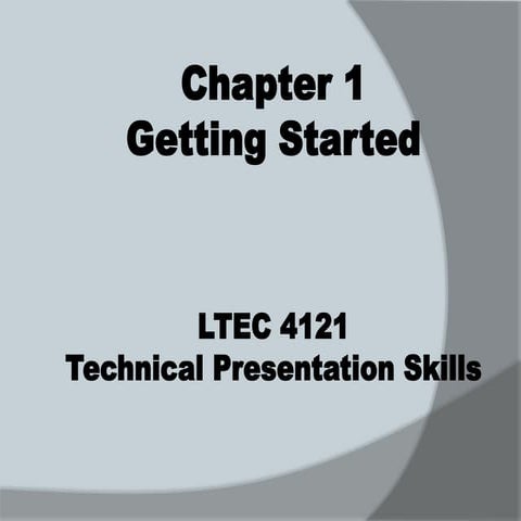 Chapter 1: Getting Started | PPT