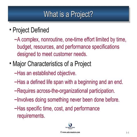 Modern Project Management - A Landscape