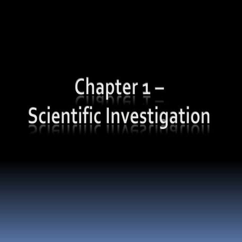 Chapter 1   Scientific Inv
