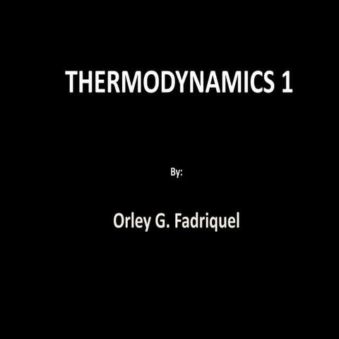 Chapter 1 - Introduction (Thermodynamics 1)