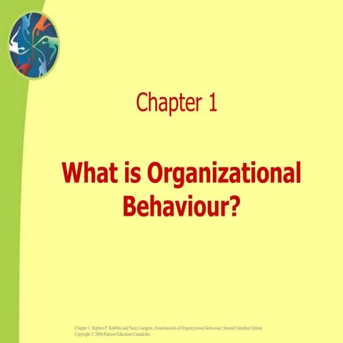 Chapter 1 what is organizational behaviour
