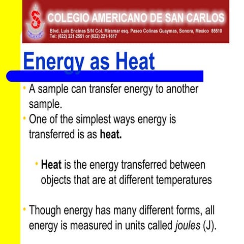 ENERGY AS HEAT