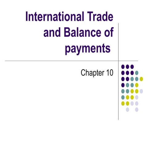 international trade and balance of payments for 2nd semester economics for BBA