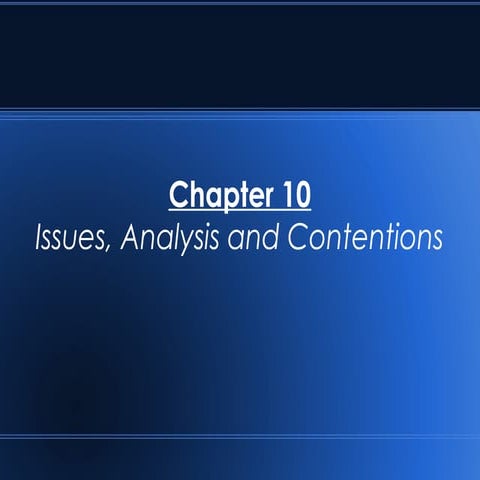 Critical Thinking. Chapter 10 - Issues, Analysis and Contentions | ODP