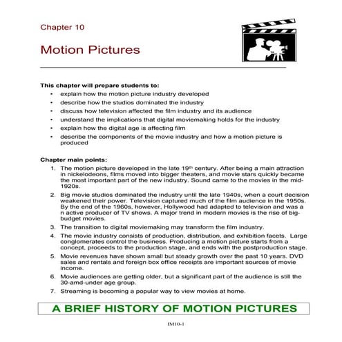 C10 - Motion Pictures