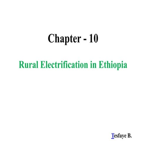 Rural electrification in Ethiopia (chapter 10)