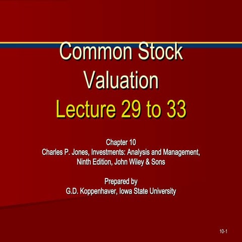 Chapter 10 FOR  BBA 8th semester finance