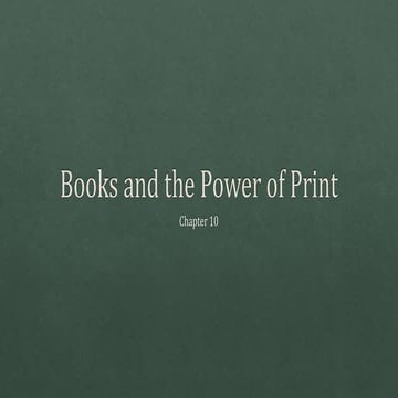 Chapter 10  Books and the Power of Print