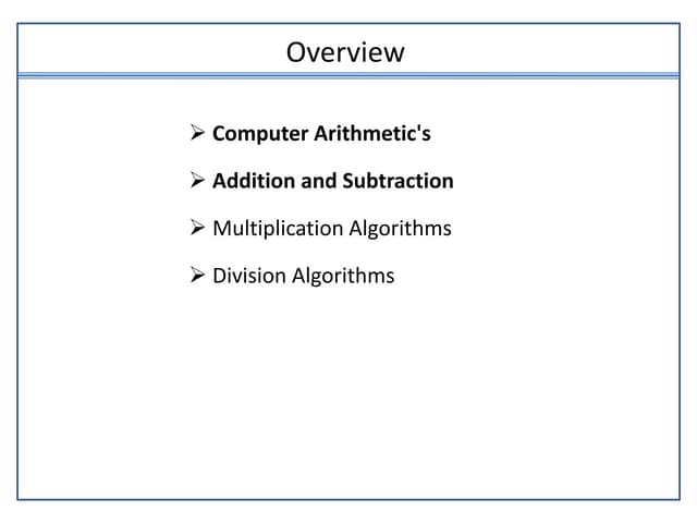 computer arithmatic