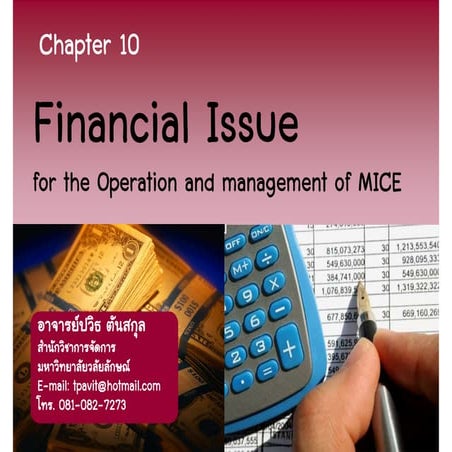 Chapter 10   financial issue for mice events