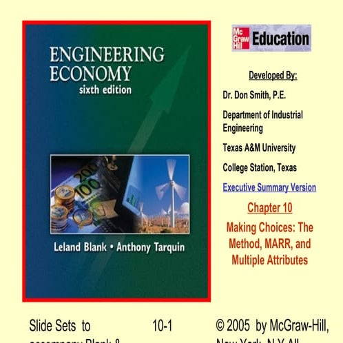 Chapter 10   making choices & marr