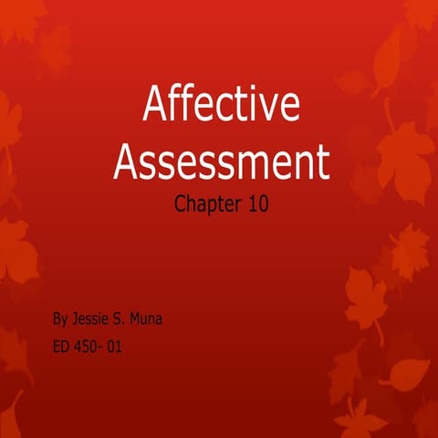 Assessment in Affective domain | PPTX
