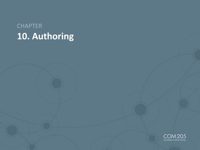 Chapter 10 authoring