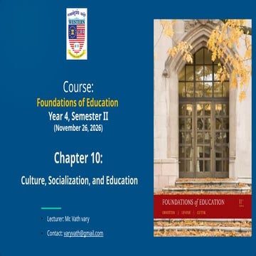 CHAPTER 10 Culture, Socialization, and Education.pptx