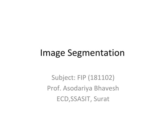Chapter10 image segmentation