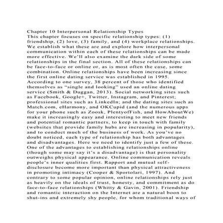 Chapter 10 Interpersonal Relationship TypesThis chapter focuses .docx
