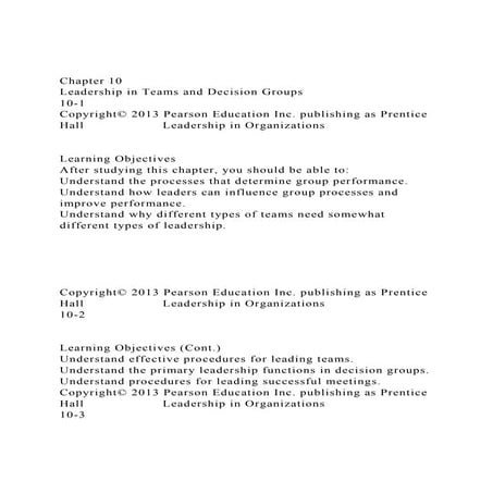 Chapter 10Leadership in Teams and Decision Groups10-1Copyr.docx