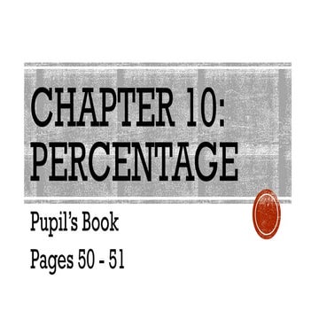 Concept about percentage in Mathematics. | PPTX