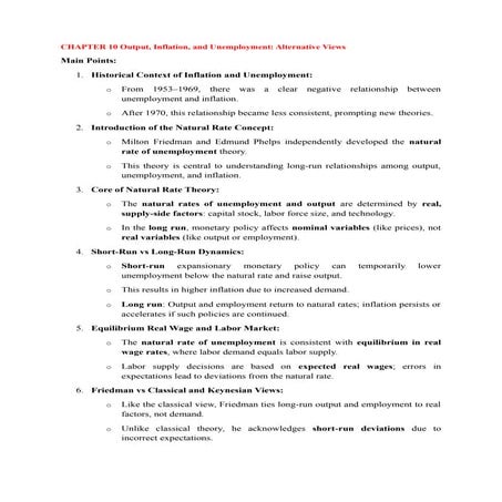 Chapter 10  Output Inflation and Unemployment.docx