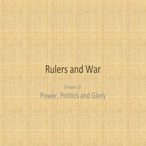 Chapter10 power politics&glory