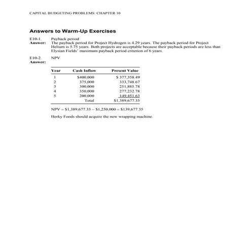 Chapter 10 solutions