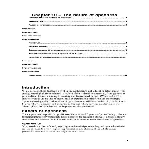 Chapter 10 the nature of openness 