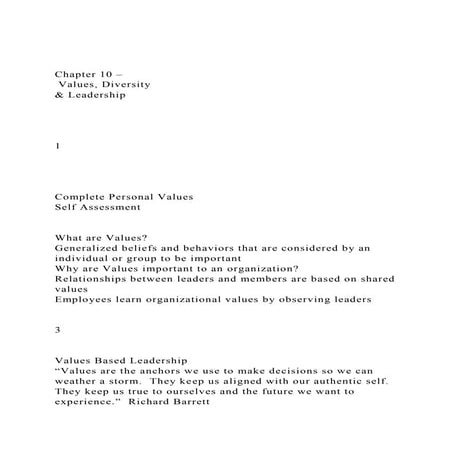 Chapter 10 –  Values, Diversity& Leadership1.docx