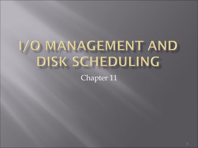 I/O Management
