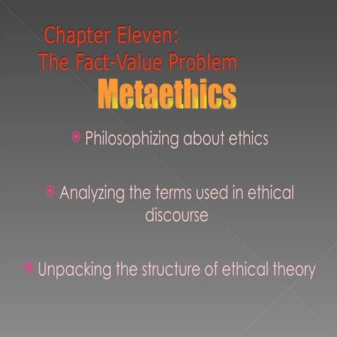 Chapter 11: Metaethics