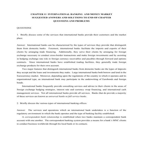 Chapter11 International Finance Management