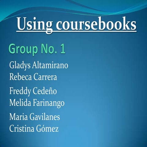 Chapter 11 - Using coursebooks