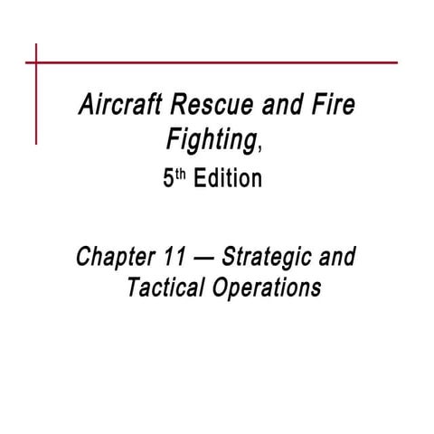 Chapter 11 Stategic and Tactical Operations