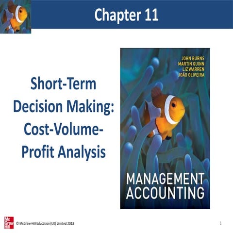 Chapter11.ppt/Cost Volume Profit Analysis